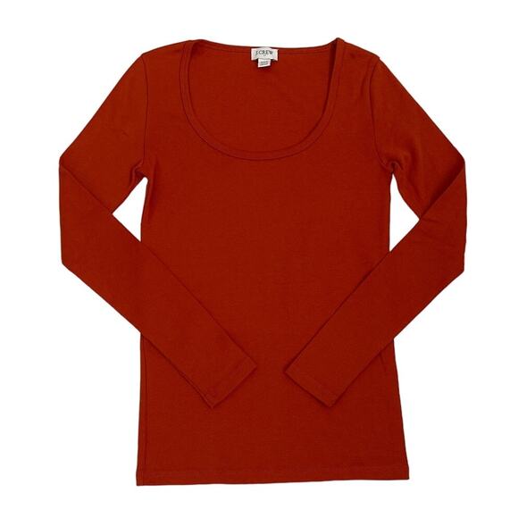 J. Crew Mercantile Long Sleeve Burnt Orange Shirt Size Women's XXS - Picture 1 of 2
